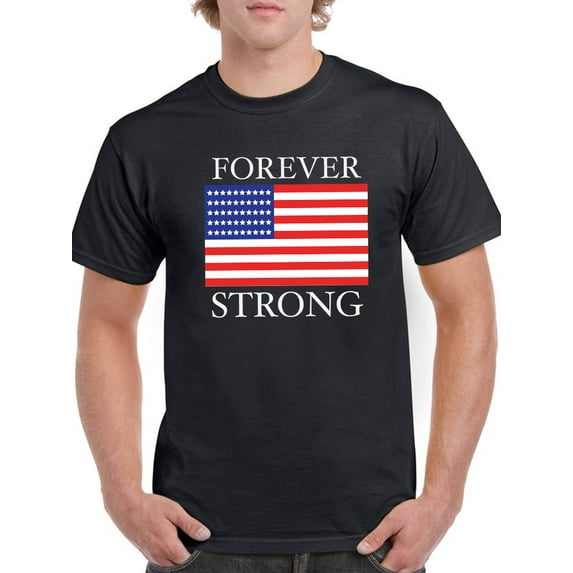Forever Strong Usa Men T-Shirt, Male x-Large