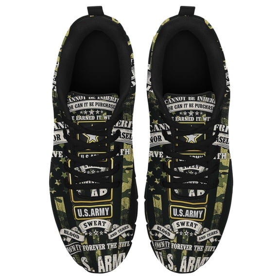 Forever The Title U S Veteran Running Shoes Sneakers Mesh Black Size 11