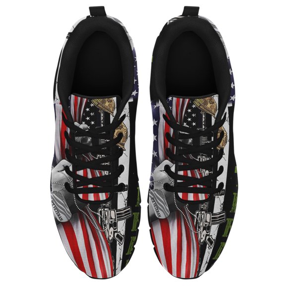 Forever The Title U S Veteran Running Shoes Sneakers Mesh Black Size 7