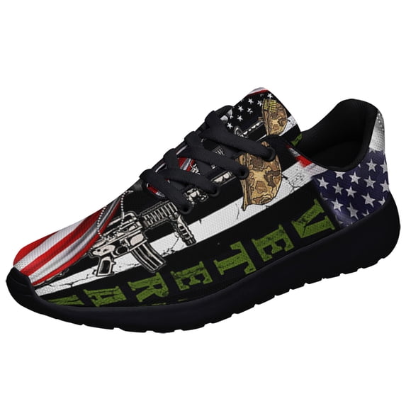 Forever The Title U S Veteran Shoes Sneakers for Women Men Black Size 9