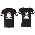 thumbnail image 1 of Forever Together Matching Couple Cotton Jerseys (Men Black / Women Black) (Men S / Women S), 1 of 3