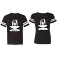 thumbnail image 1 of Forever Together Matching Couple Cotton Jerseys (Men Black / Women Black) (Men XL / Women XL), 1 of 3
