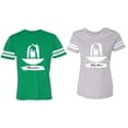 thumbnail image 1 of Forever Together Matching Couple Cotton Jerseys (Men Green / Women Heather) (Men XL / Women L), 1 of 3
