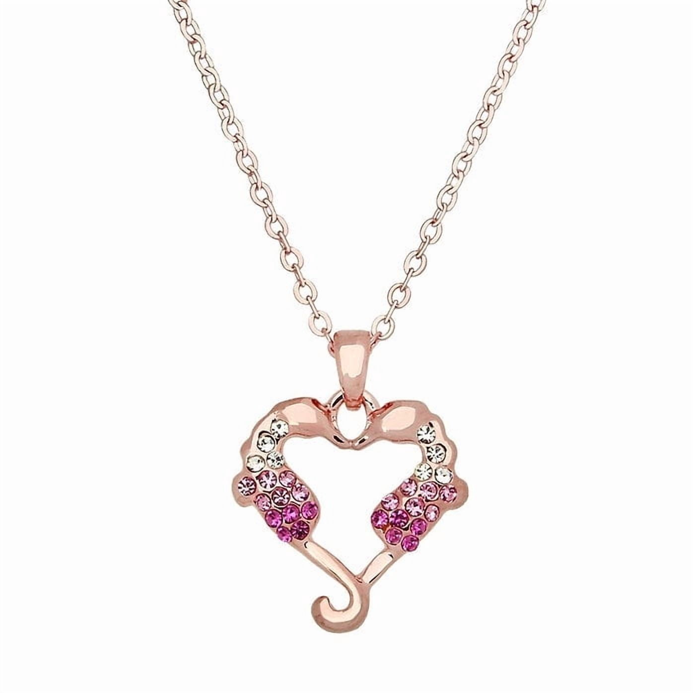 Freebird Jewelry Box Forever Together Necklace - Rose Gold/Pink