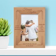 Forever Together Personalized Wooden Frame 4" x 6" Brown Vertical