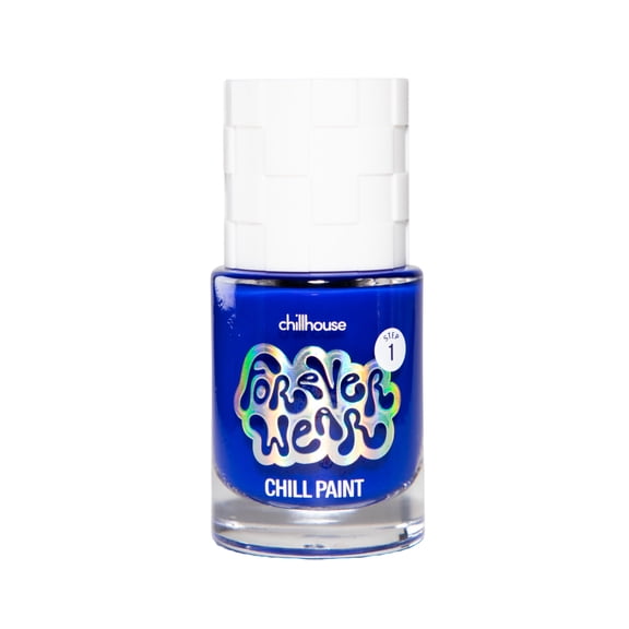 Chillhouse Forever Wear - Nail Polish, Cobalt Klein, Electric Blue, Apply with Magic Finish Gel Like Top Coat Only