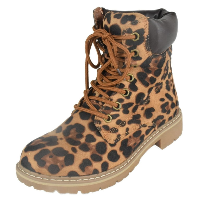 Forever Women Ankle Army Combat Boots Lace Up Work Style Booties