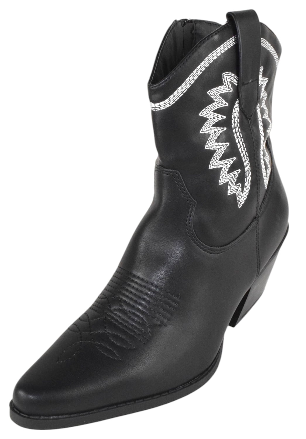 Women's Cowboy Boots With Decorative Lacing And Fringe Boho Style And Comfortable Block Heel main image 1