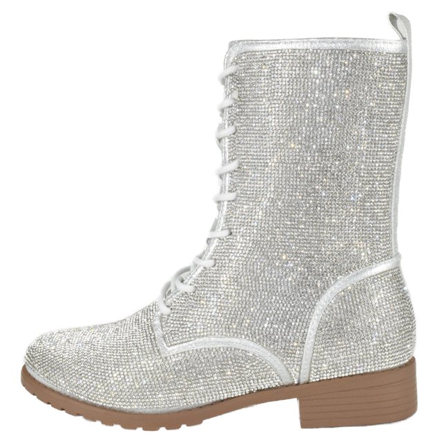 rhinestone combat boots