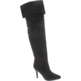 thumbnail image 1 of Forever Womens ALEXIA Pointed Toe Over The Knee Thigh High Stiletto Slouchy Boot Shoes, Black, 7, 1 of 4