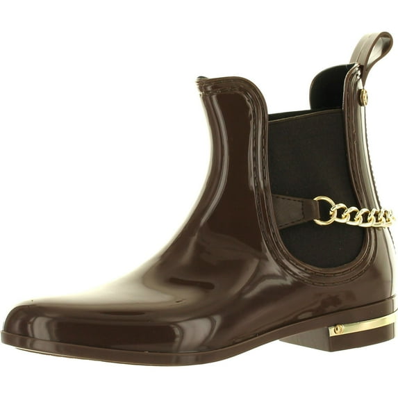 Forever Womens Dottie7 Fashion Rainboots, Brown, 8.5