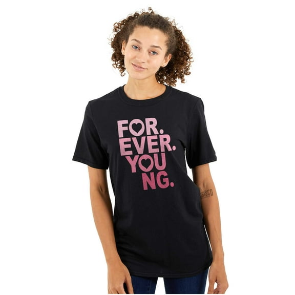 Forever Young Cute Romantic Love Women's Graphic T Shirt Tees Brisco Brands X