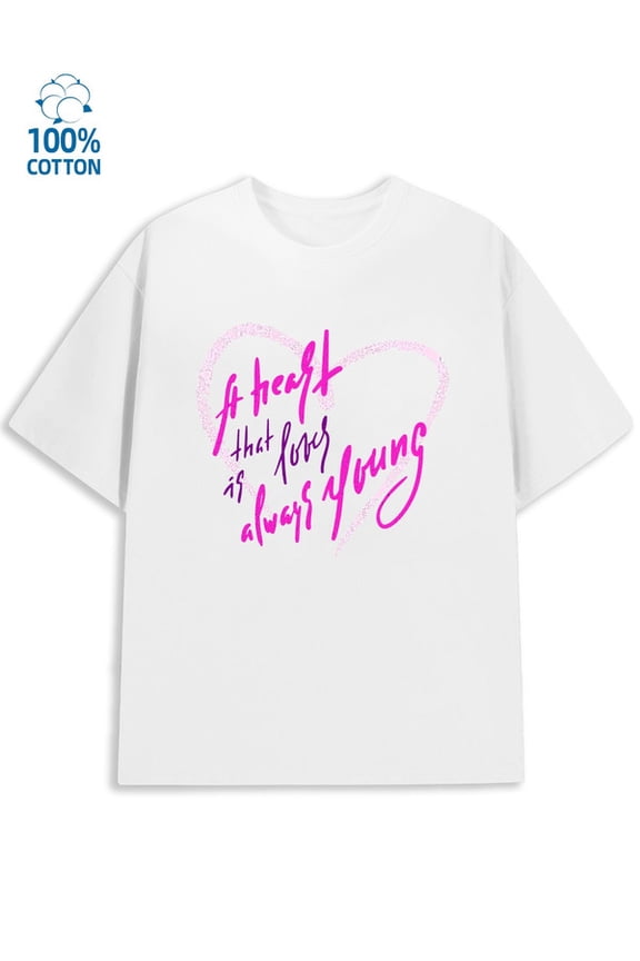 Forever Young Tee Men's lovers white Refreshing and lightweight, perfect for summer sports and leisure wear taylor interesting Basic Unisex Shirt Graphic Tee tshirts