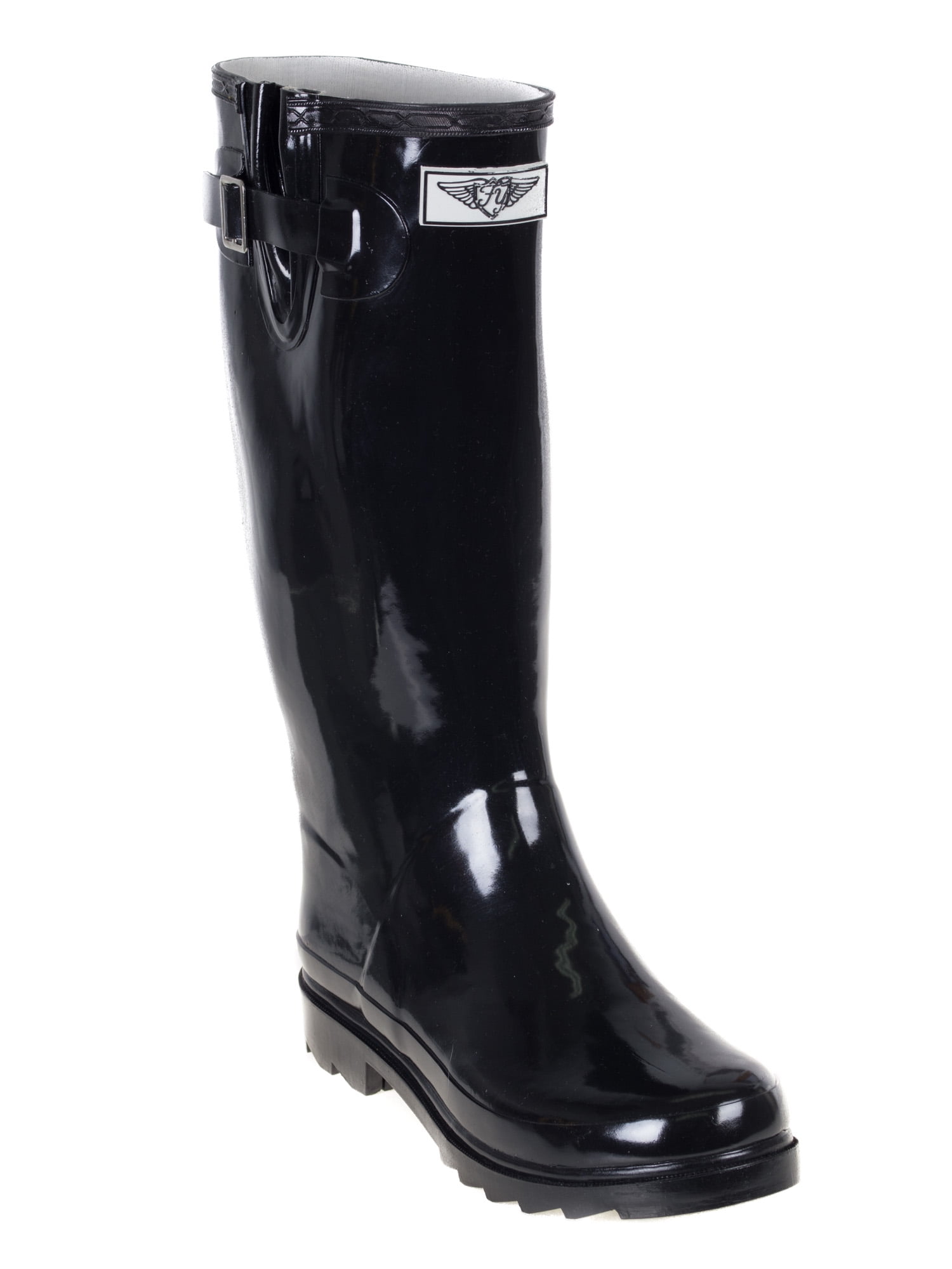 Forever Young Women Black Classic Rubber Rain Boots - Walmart.com