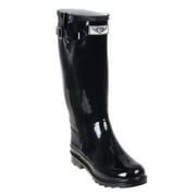 Forever Young Women Black Classic Rubber Rain Boots