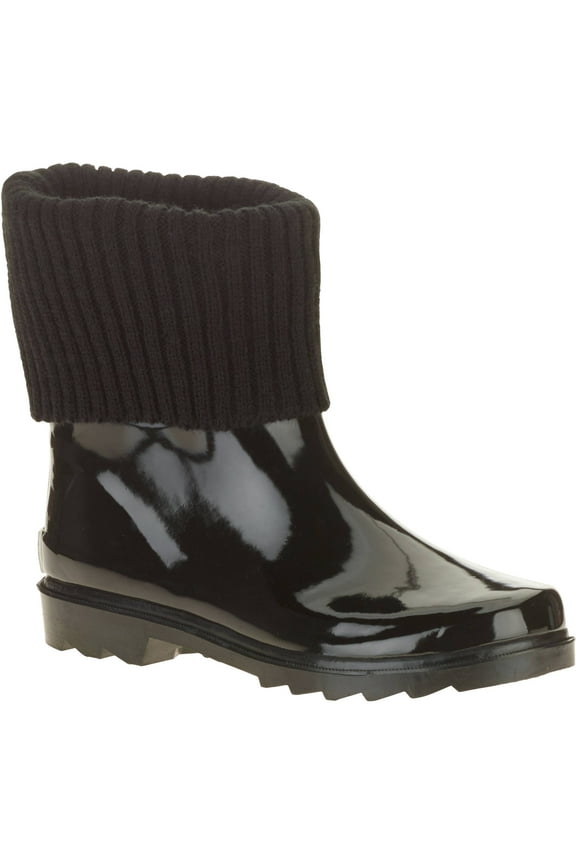 Women's Ankle Length Mock-Sock Rain Boot