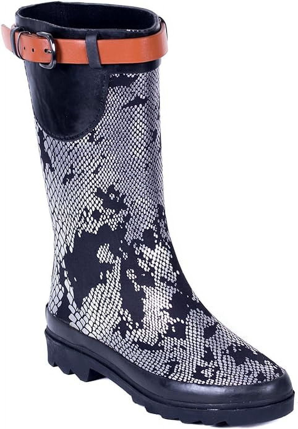 Forever Young Women's Croc Texture Rain Boots