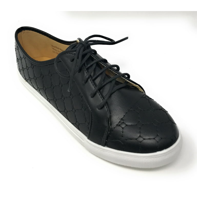 Forever Young Women s Embroider Lace up Sneakers Walmart