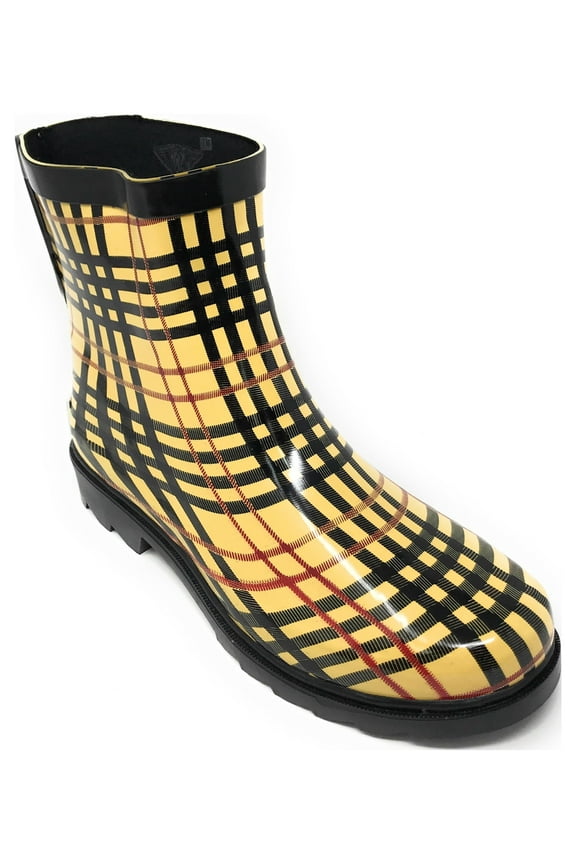 Women's Fashion Two Tone Tall Shaft Rain Boots