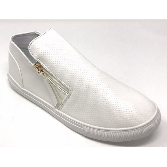 Forever Young Women's High Top Side Zip Perforated Sneakers