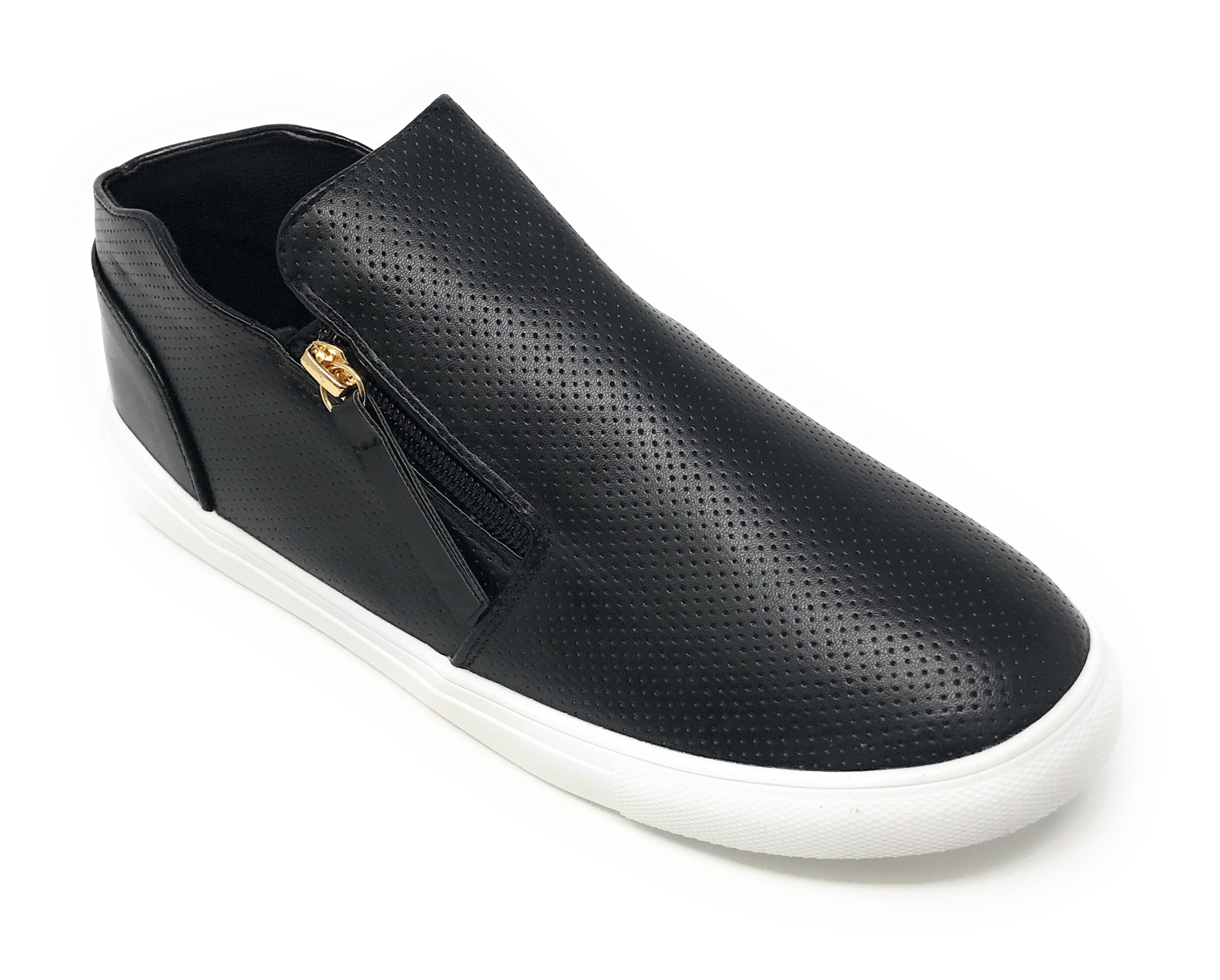 Forever Young Women's High Top Side Zip Perforated Sneakers