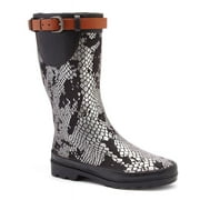 Forever Young Women's Leopard Print Couture Tall Rain Boot