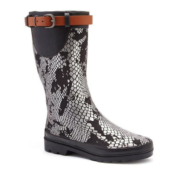 Forever Young Women's Leopard Print Couture Tall Rain Boot