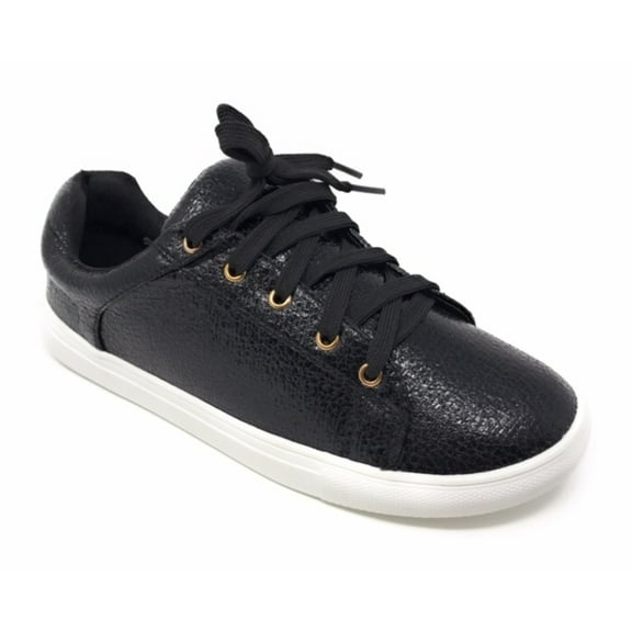 Forever Young Women's Metallic Textured Lace up Sneakers