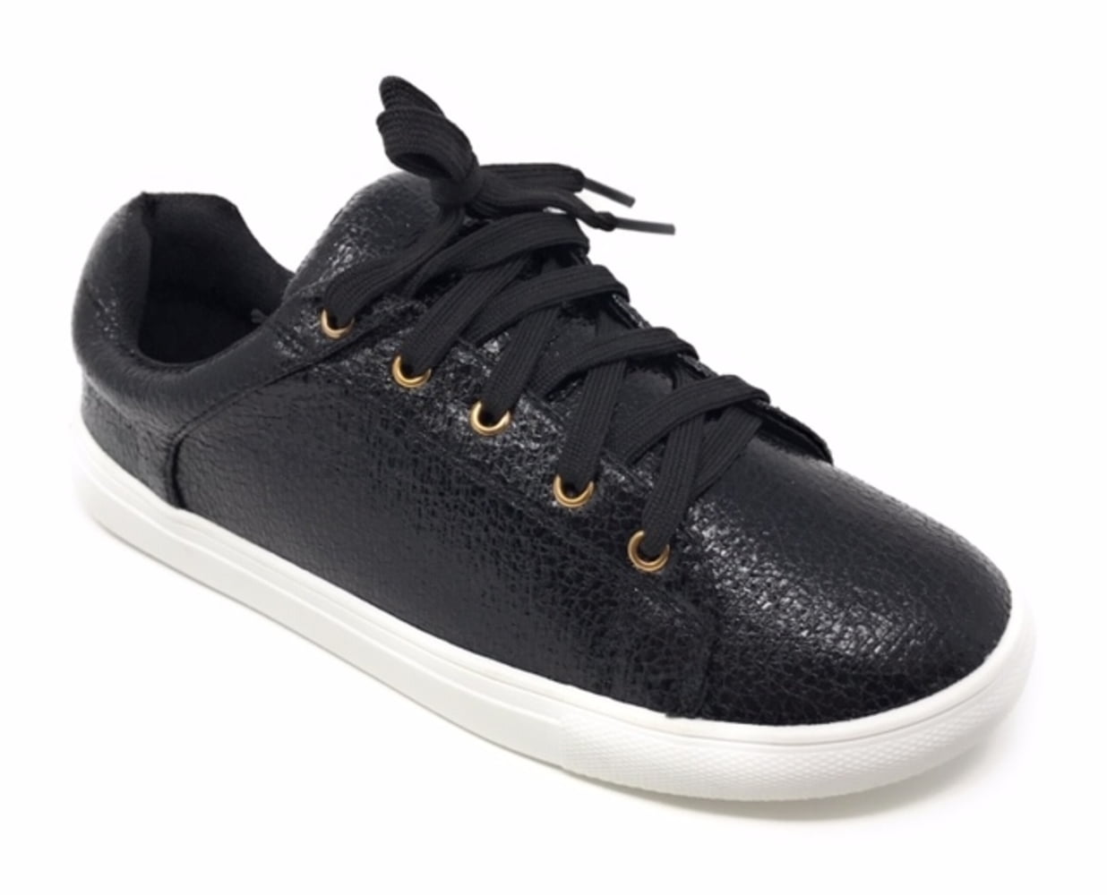 Forever Young Women's Metallic Textured Lace up Sneakers