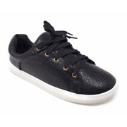 Forever Young Women's Metallic Textured Lace up Sneakers