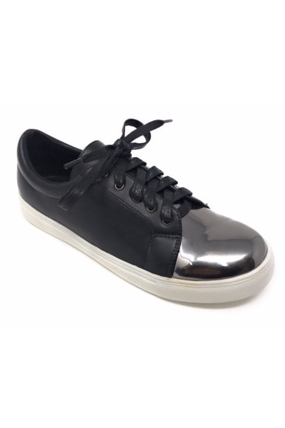 Women's Metallic Tip Lace up Sneakers
