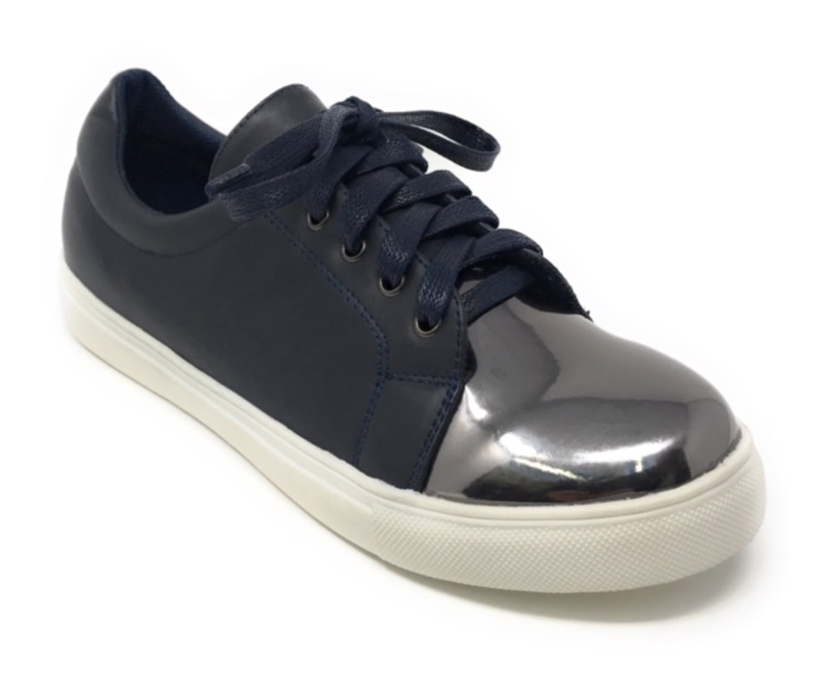 Forever Young Women's Metallic Tip Lace up Sneakers