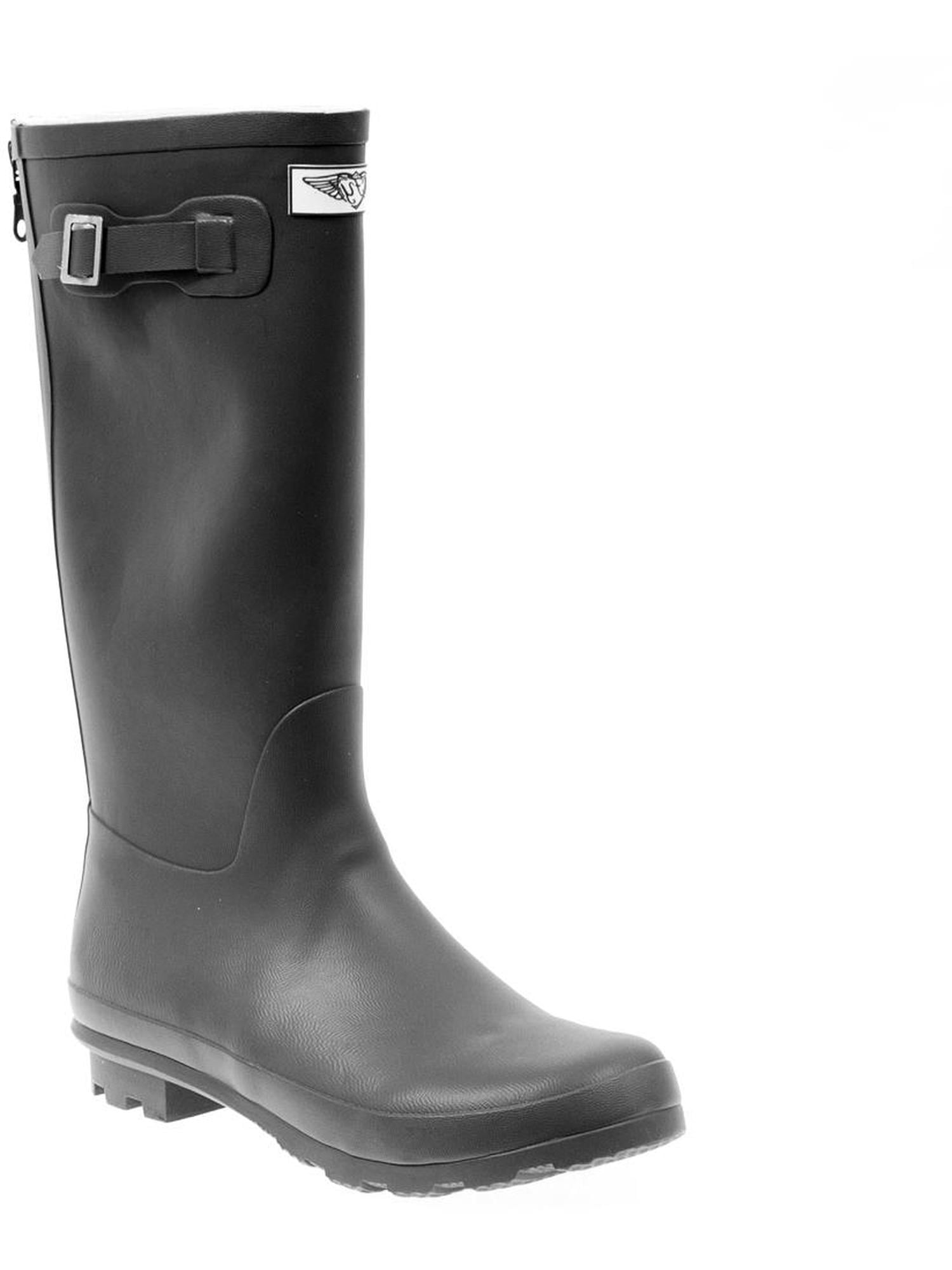 Forever Young Women's Mock Zipper Rain Boot