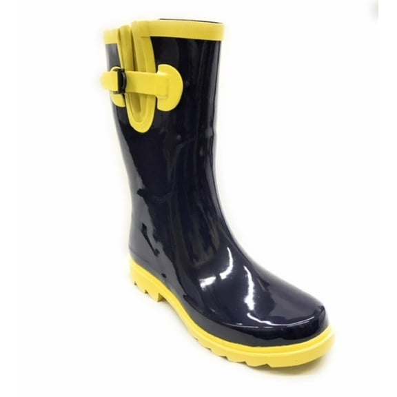 Forever Young Women's Plaid Print Rain Boots