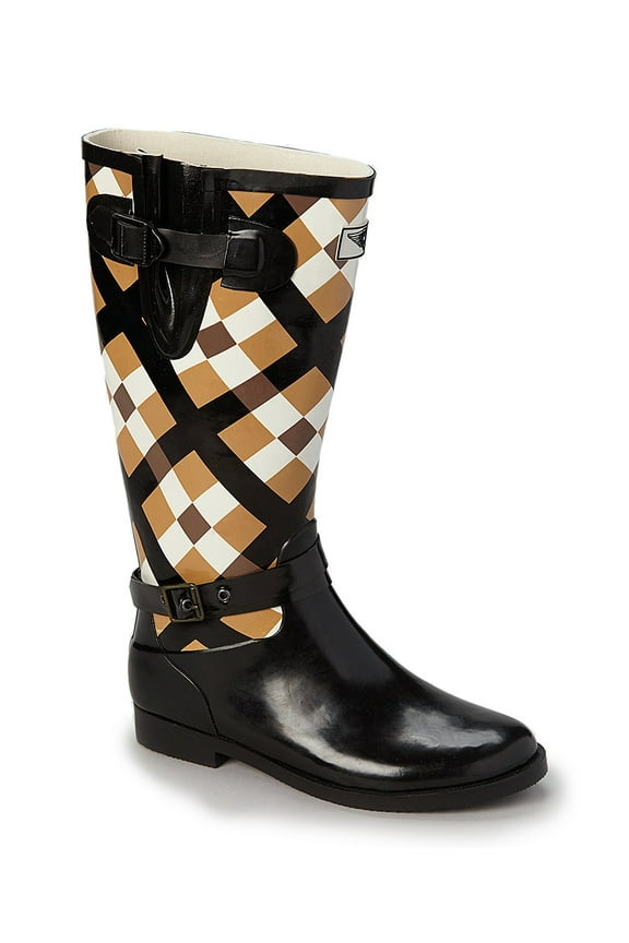 Women's Plaid Tall Rain Boot