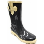 Forever Young Womens Rain Boots, Grey & Beige, Size 10