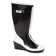Women’s Forever Young Mid-Calf Rain Boots – Waterproof Rubber Boots with Adjustable Side Buckle – Durable Non-Slip Sole for Wet Weather, Gardening, Outdoor Work, and Everyday Wear