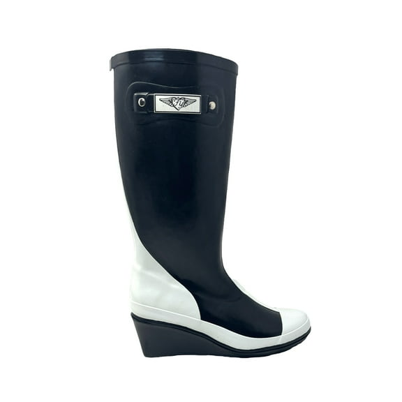 Women’s Forever Young Mid-Calf Rain Boots – Waterproof Rubber Boots with Adjustable Side Buckle – Durable Non-Slip Sole for Wet Weather, Gardening, Outdoor Work, and Everyday Wear