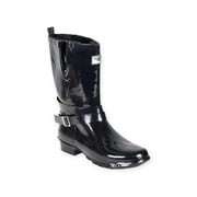 Women’s Forever Young Mid-Calf Rain Boots – Waterproof Rubber Boots with Adjustable Side Buckle – Durable Non-Slip Sole for Wet Weather, Gardening, Outdoor Work, and Everyday Wear