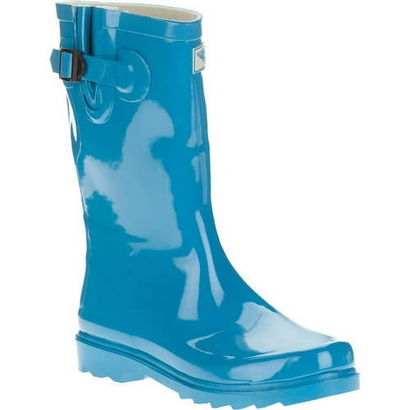 Women’s Forever Young Mid-Calf Rain Boots – Waterproof Rubber Boots with Adjustable Side Buckle – Durable Non-Slip Sole for Wet Weather, Gardening, Outdoor Work, and Everyday Wear