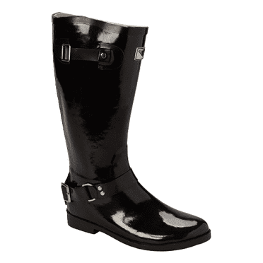 Forever Young Women's Solid Tall Side Mock Zipper Rain Boot - Walmart.com