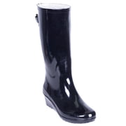 Forever Young Womens Tall Wedge Printed Plaid Rain Boot