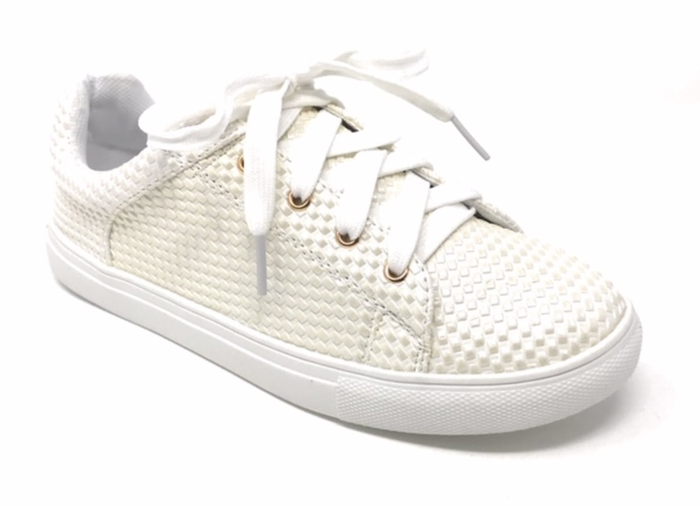 Forever Young Women's Textured Material Lace up Sneakers