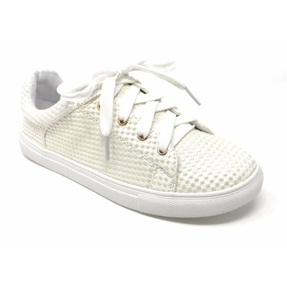 Forever Young Women's Textured Material Lace up Sneakers