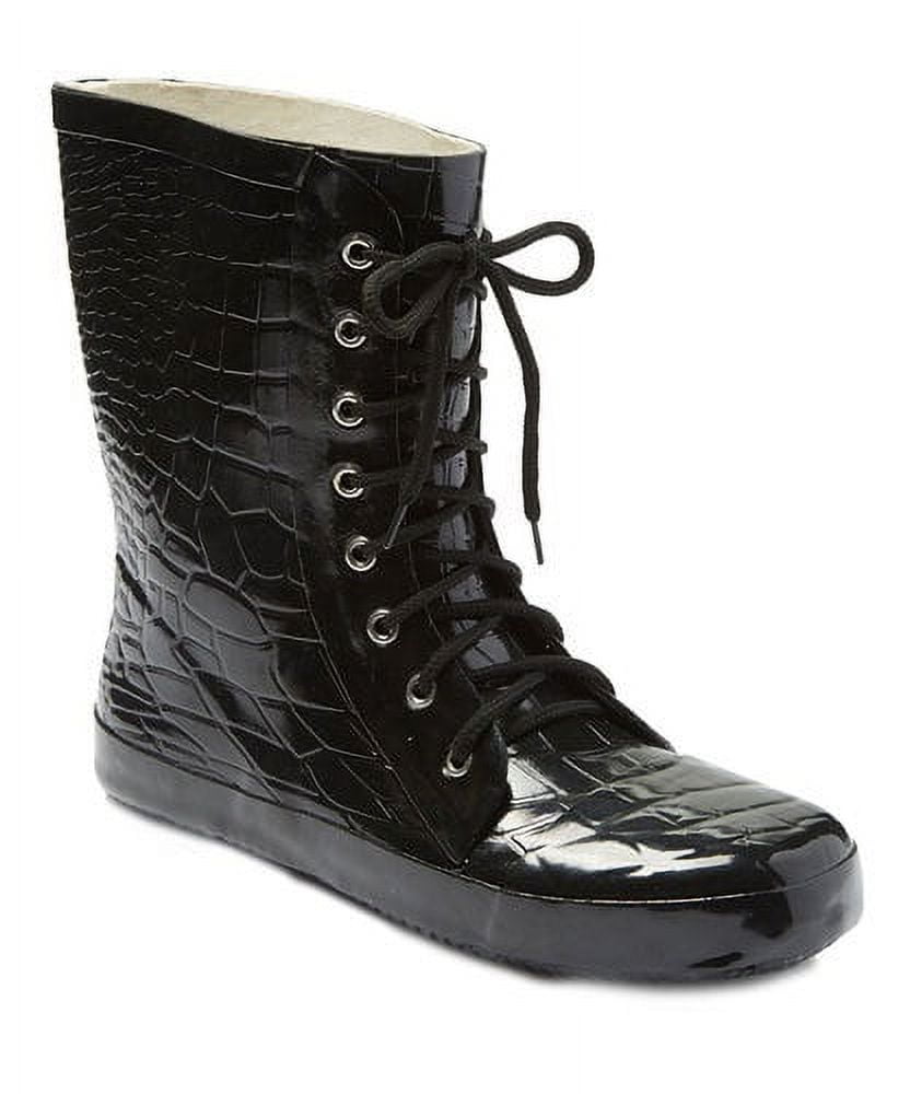 Forever Young Women's Waterproof Short Shaft Rain Boots, Olive, 10