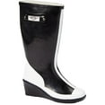 thumbnail image 1 of Forever Young Women's Wedge Tall Two-tone Rain Boot, 1 of 1