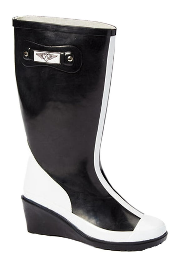 Women's Wedge Tall Two-tone Rain Boot