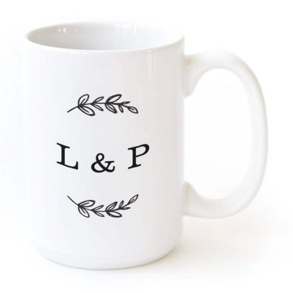 Forever Yours Couple Monogram Personalized Coffee Mug