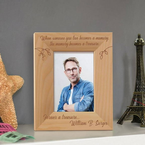 Forever a Treasure Personalized Wooden Picture Frame 3 1/2" x 5" Brown (Vertical)