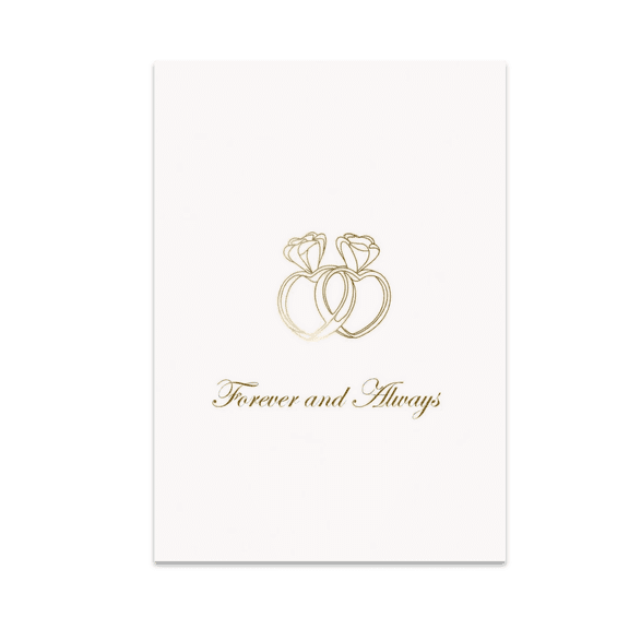Forever and Always Minimal Gold Anniversary Art - Couples Decor - 13x19 Poster Print